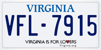 VA license plate VFL7915
