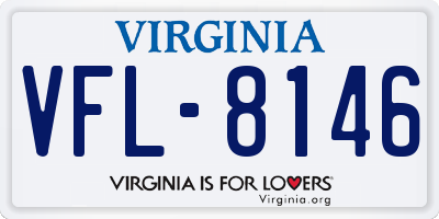 VA license plate VFL8146