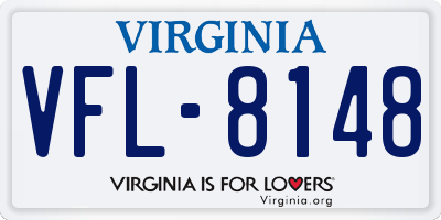 VA license plate VFL8148