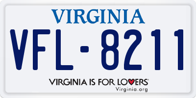 VA license plate VFL8211