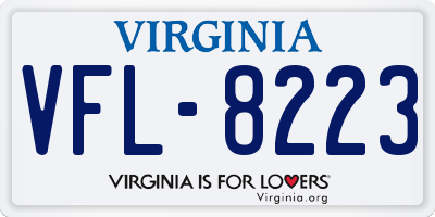 VA license plate VFL8223