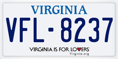 VA license plate VFL8237