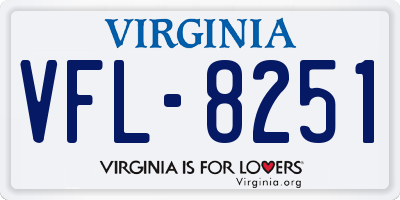 VA license plate VFL8251