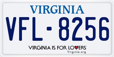 VA license plate VFL8256
