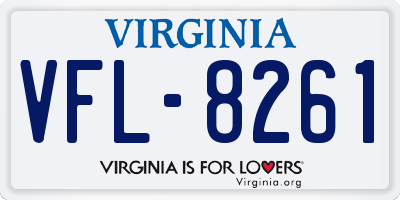 VA license plate VFL8261
