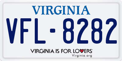 VA license plate VFL8282
