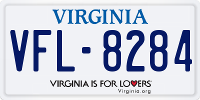 VA license plate VFL8284