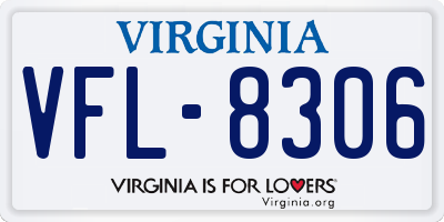 VA license plate VFL8306