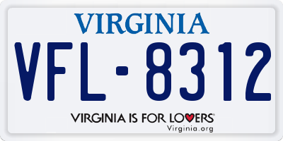 VA license plate VFL8312