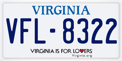 VA license plate VFL8322