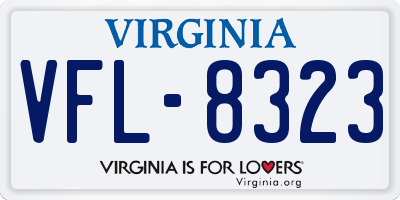VA license plate VFL8323