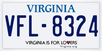 VA license plate VFL8324