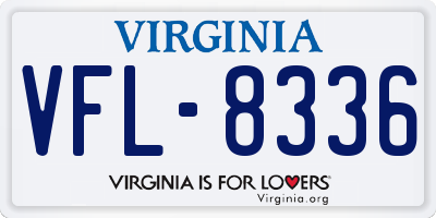 VA license plate VFL8336