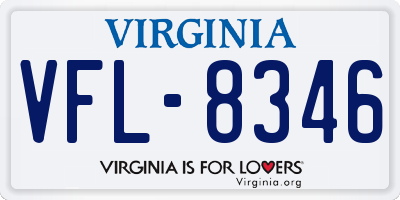 VA license plate VFL8346