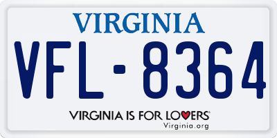 VA license plate VFL8364
