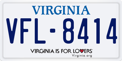 VA license plate VFL8414