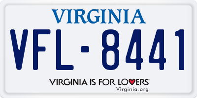VA license plate VFL8441