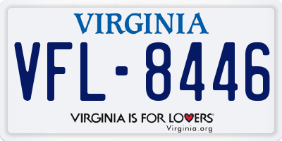 VA license plate VFL8446