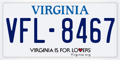 VA license plate VFL8467