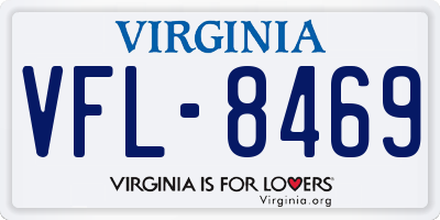 VA license plate VFL8469