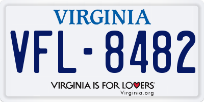 VA license plate VFL8482