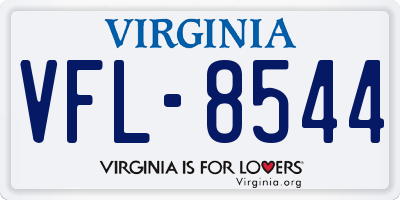 VA license plate VFL8544