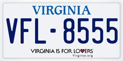 VA license plate VFL8555