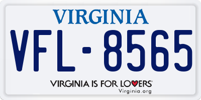 VA license plate VFL8565