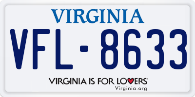 VA license plate VFL8633