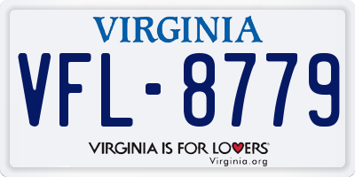 VA license plate VFL8779