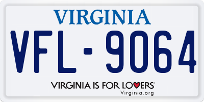 VA license plate VFL9064