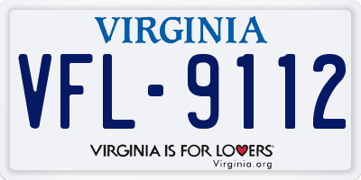 VA license plate VFL9112