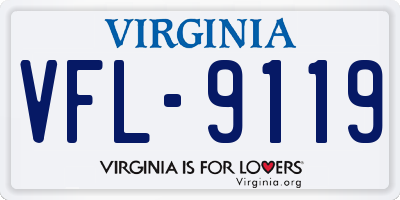VA license plate VFL9119