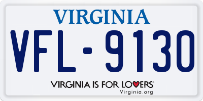 VA license plate VFL9130