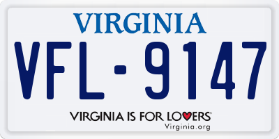 VA license plate VFL9147