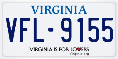 VA license plate VFL9155