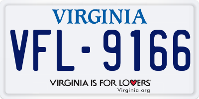 VA license plate VFL9166