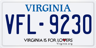 VA license plate VFL9230