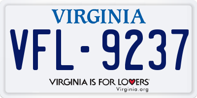 VA license plate VFL9237