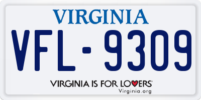 VA license plate VFL9309