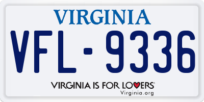 VA license plate VFL9336