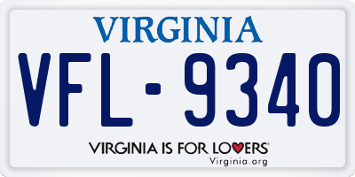 VA license plate VFL9340