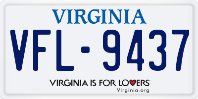 VA license plate VFL9437
