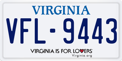VA license plate VFL9443