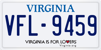 VA license plate VFL9459