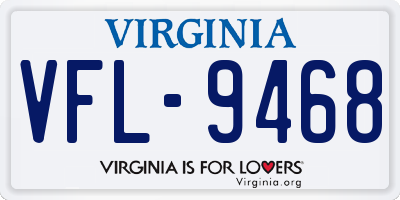 VA license plate VFL9468