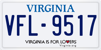 VA license plate VFL9517