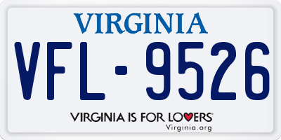 VA license plate VFL9526