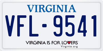 VA license plate VFL9541