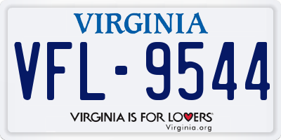 VA license plate VFL9544